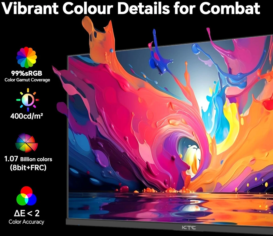 KTC žaidimų monitorius 23,8 col. QHD 2560 × 1440, 180 Hz, Fast-IPS, 1 ms H24T7
