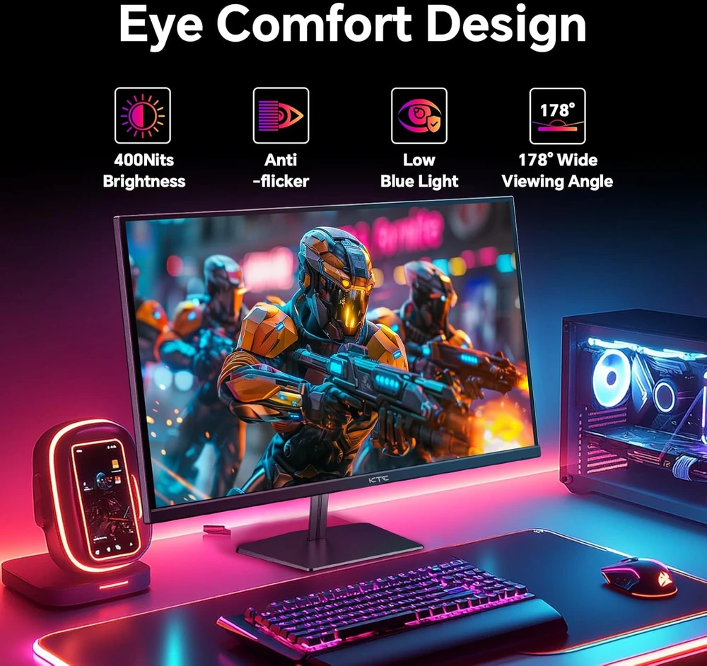 KTC žaidimų monitorius, 24,5 col. Fast IPS FHD, 360 Hz, iki 400 Hz, H25X7