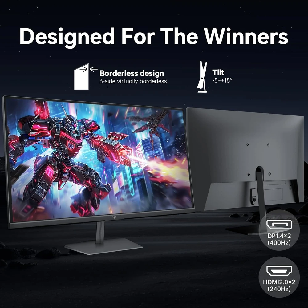 KTC žaidimų monitorius, 24,5 col. Fast IPS FHD, 360 Hz, iki 400 Hz, H25X7