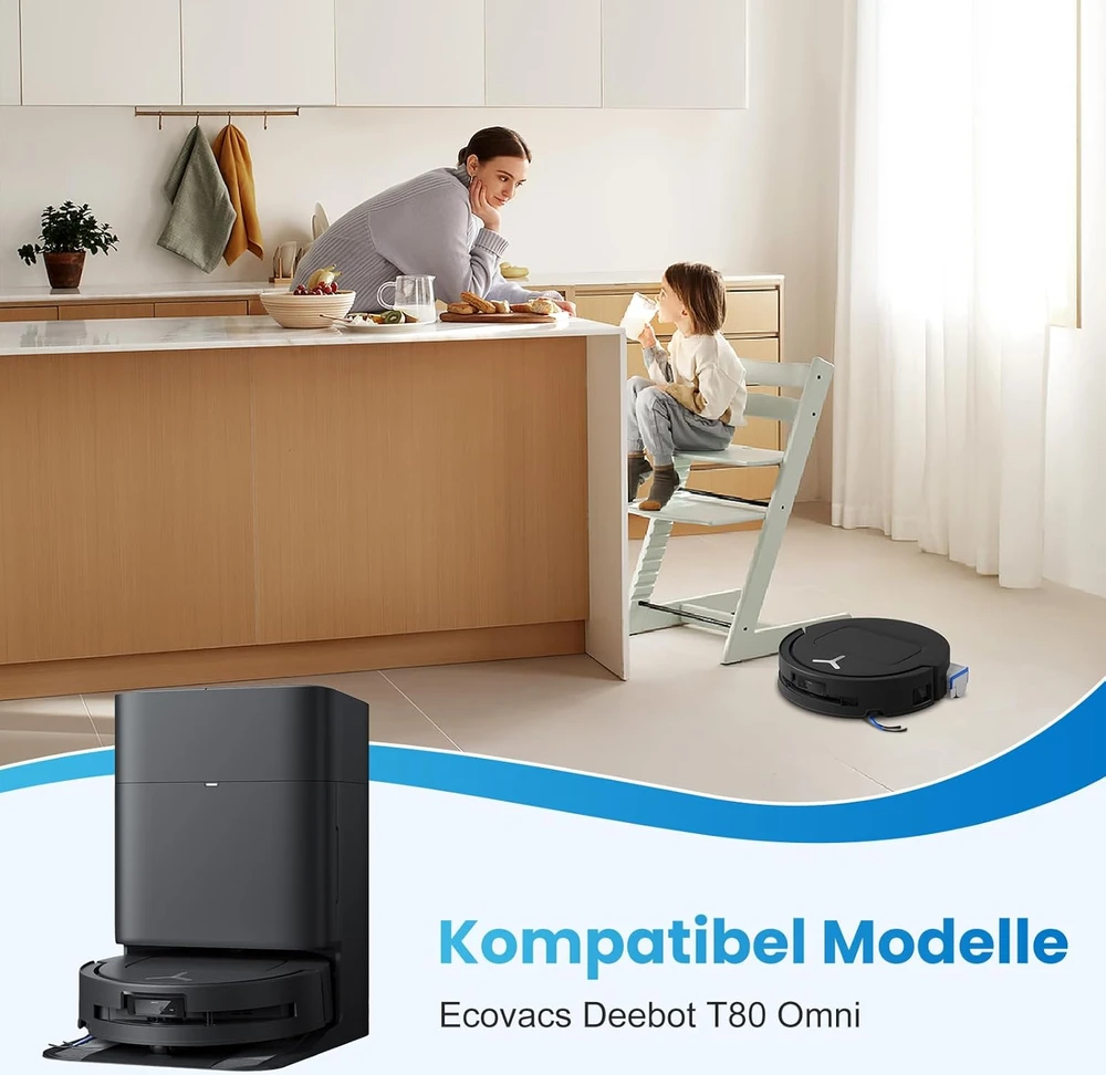 KTNAid 20 dalių atsarginių priedų rinkinys Ecovacs Deebot T80 Omni robotui dulkių siurbliui