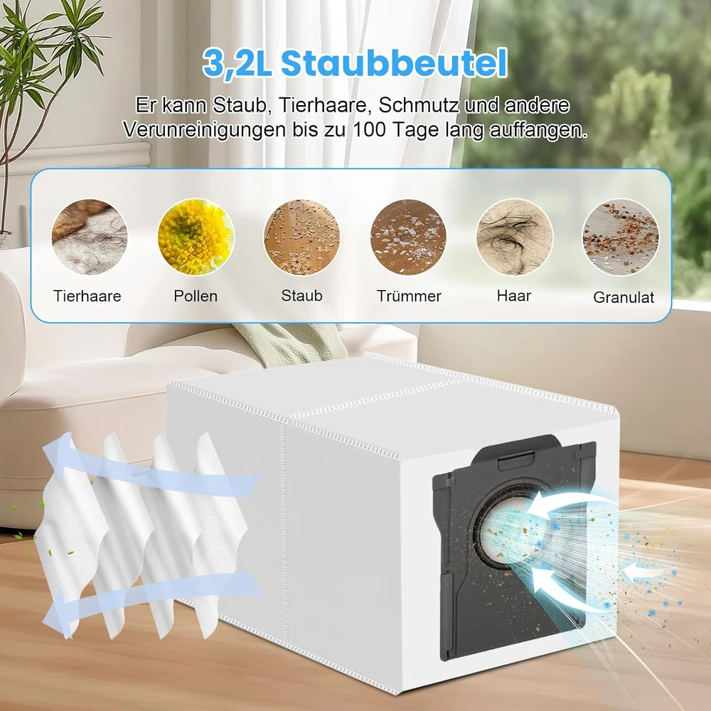 KTNAid atsarginių priedų rinkinys robotui dulkių siurbliui Mova Z60 Ultra Roller Complete, 22 vnt.