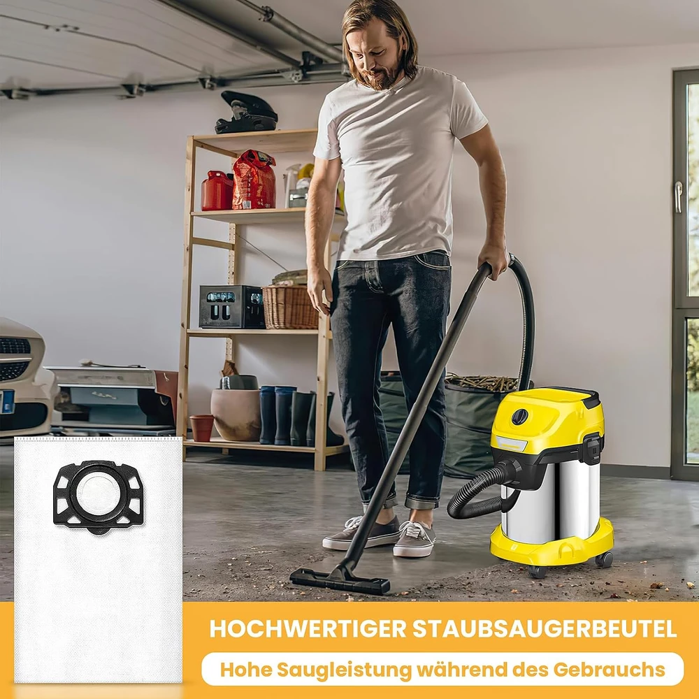 KTNAid dulkių siurblio maišeliai KFI 357 Kärcher WD 2 Plus ir WD 3, 16 vnt., KC-16