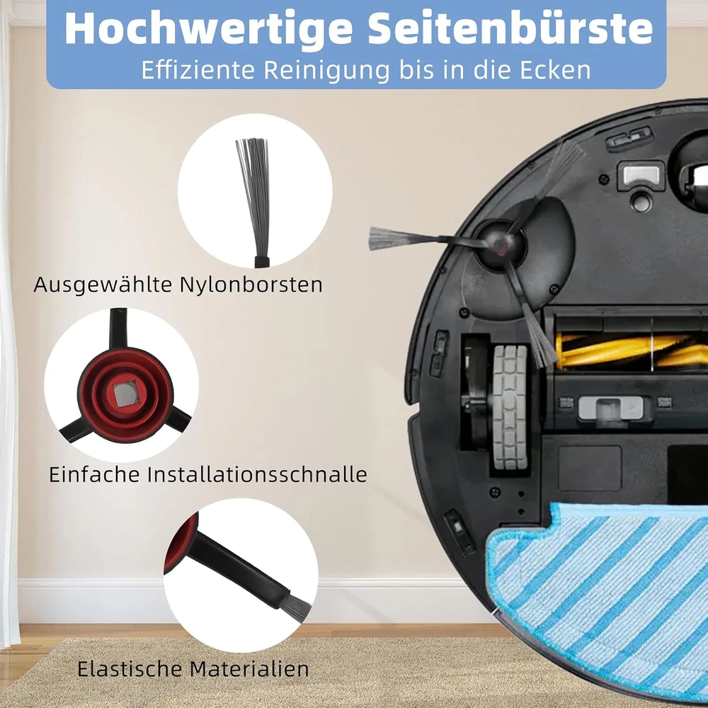 KTNAid dulkių siurblio priedų rinkinys Ecovacs Deebot ir Yeedi robotams, 14 dalių T8-14P