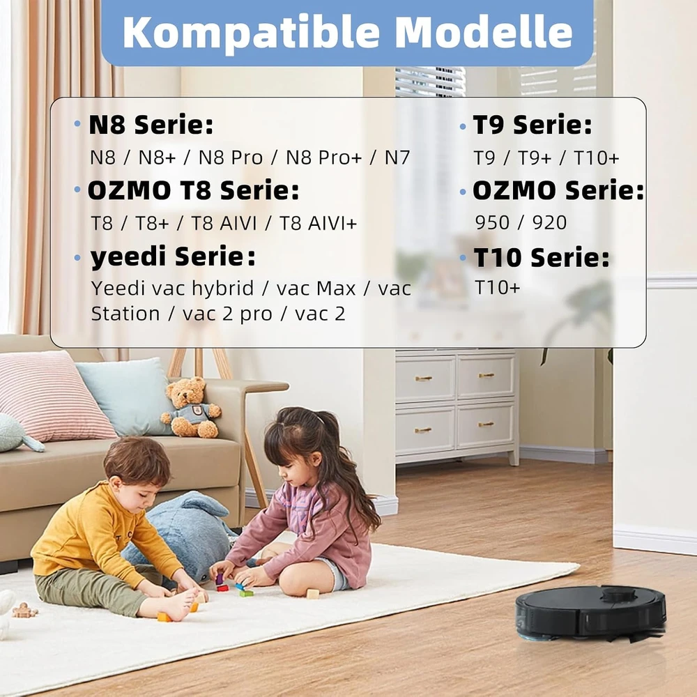 KTNAid dulkių siurblio priedų rinkinys Ecovacs Deebot ir Yeedi robotams, 14 dalių T8-14P