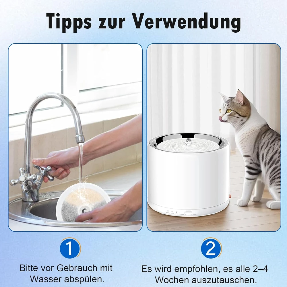 KTNAid kačių gertuvės filtro rinkinys Petkit Solo SE, Solo 2 ir 3 serijoms, 10 vnt., PKF-10