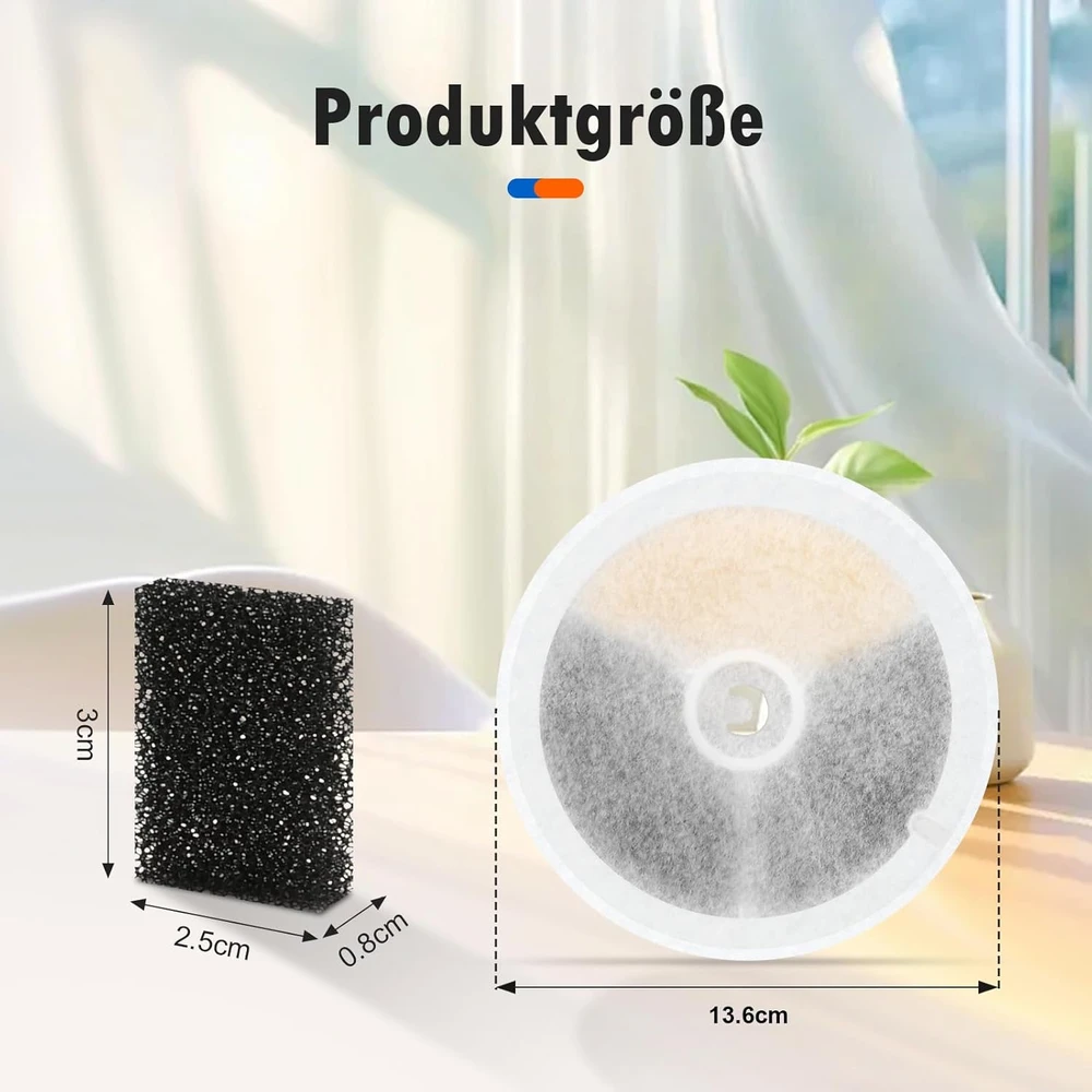 KTNAid kačių gertuvės filtro rinkinys Petkit Solo SE, Solo 2 ir 3 serijoms, 10 vnt., PKF-10