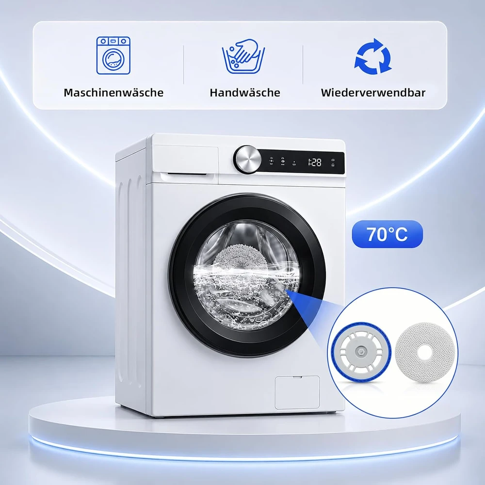 KTNAid mikropluošto šluosčių ir laikiklių rinkinys Ecovacs Deebot T30 Pro robotams, 6+2 vnt.