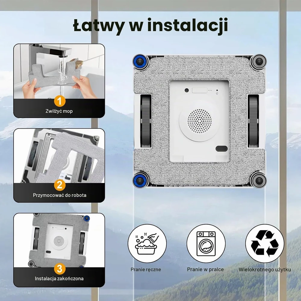 KTNAid mikropluošto šluostės langų robotui Ecovacs Winbot W2S/W2S Omni, 12 vnt., w2s omni