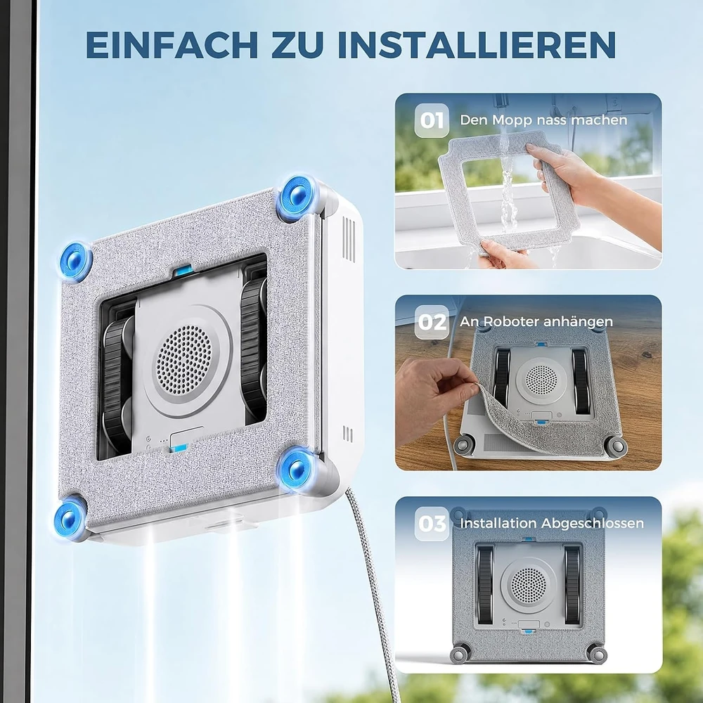 KTNAid mikropluošto valymo šluostės ECOVACS WINBOT Mini 2 langų robotui, 12 vnt., MINI 2