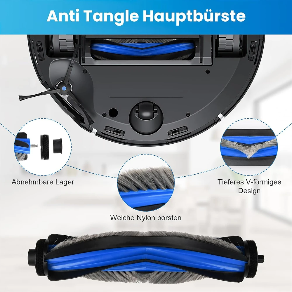 KTNAid priedų rinkinys robotui dulkių siurbliui Ecovacs Deebot T50 Pro Omni, 24 vnt.