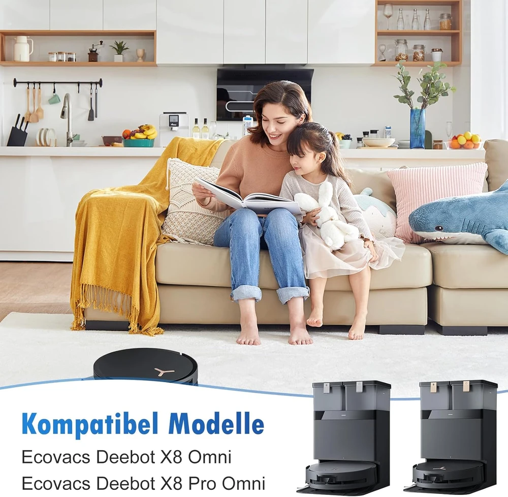 KTNAid roboto dulkių siurblio priedų rinkinys Ecovacs Deebot X8 Omni ir X8 Pro Omni