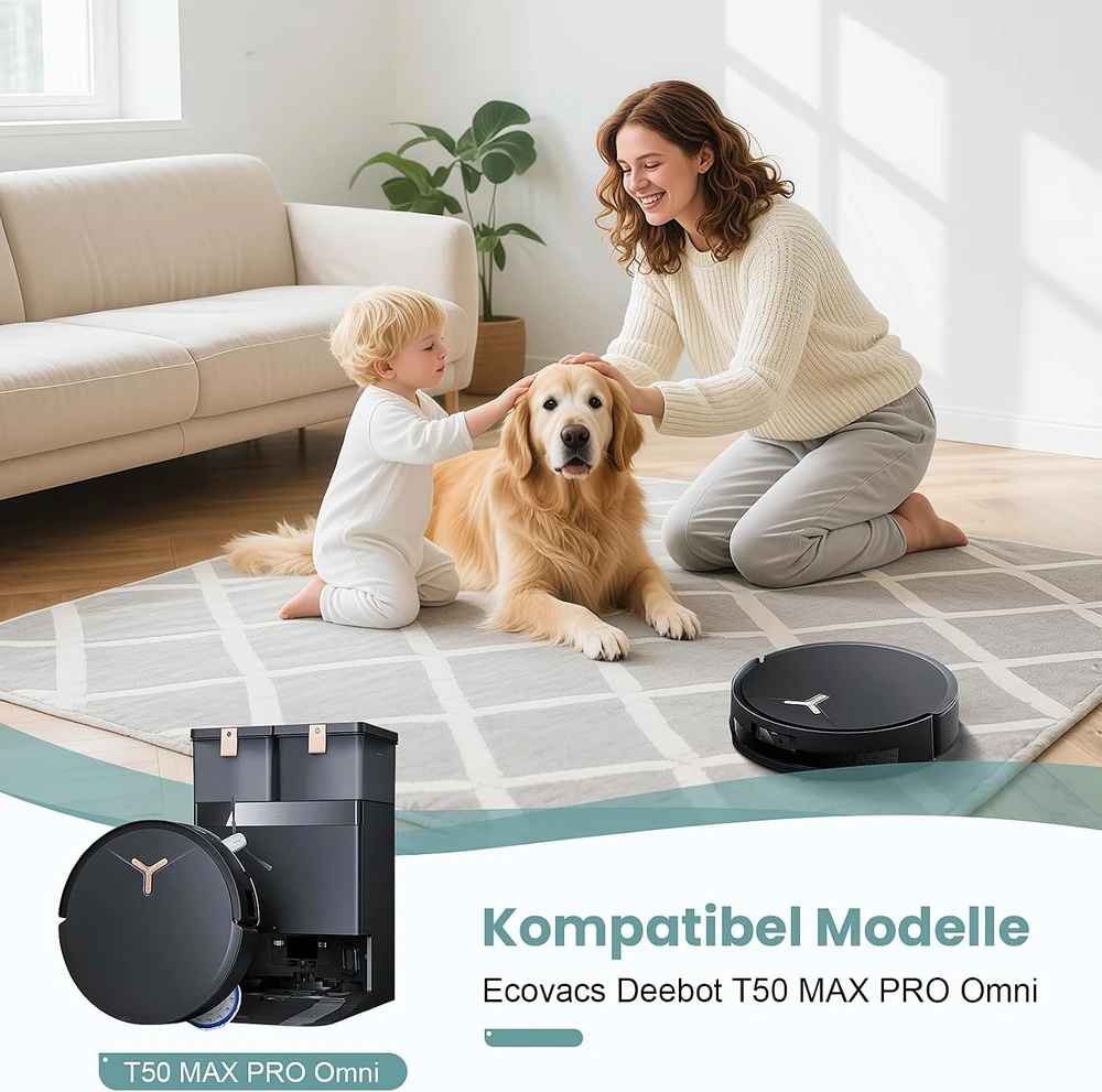 KTNAid roboto dulkių siurblio priedų rinkinys Ecovacs Deebot T50 Max Pro Omni, 24 vnt.