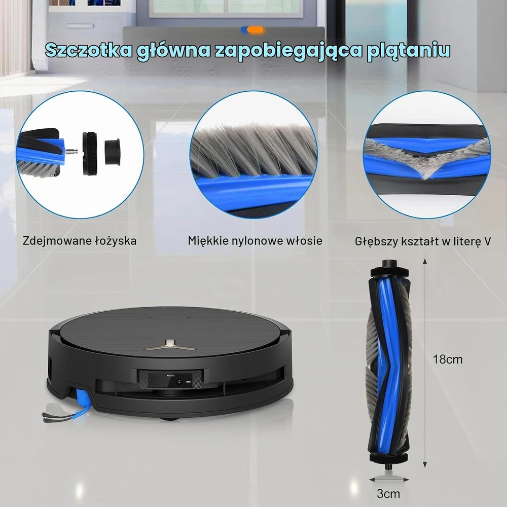 KTNAid robotų dulkių siurblių atsarginių dalių rinkinys Ecovacs Deebot X9 PRO Omni 21 vnt.