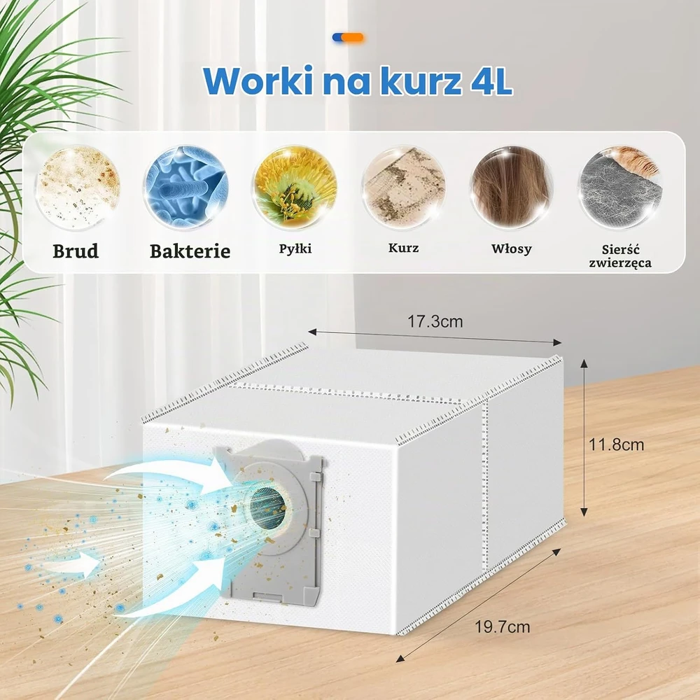 KTNAid robotų dulkių siurblių atsarginių dalių rinkinys Ecovacs Deebot X9 PRO Omni 21 vnt.