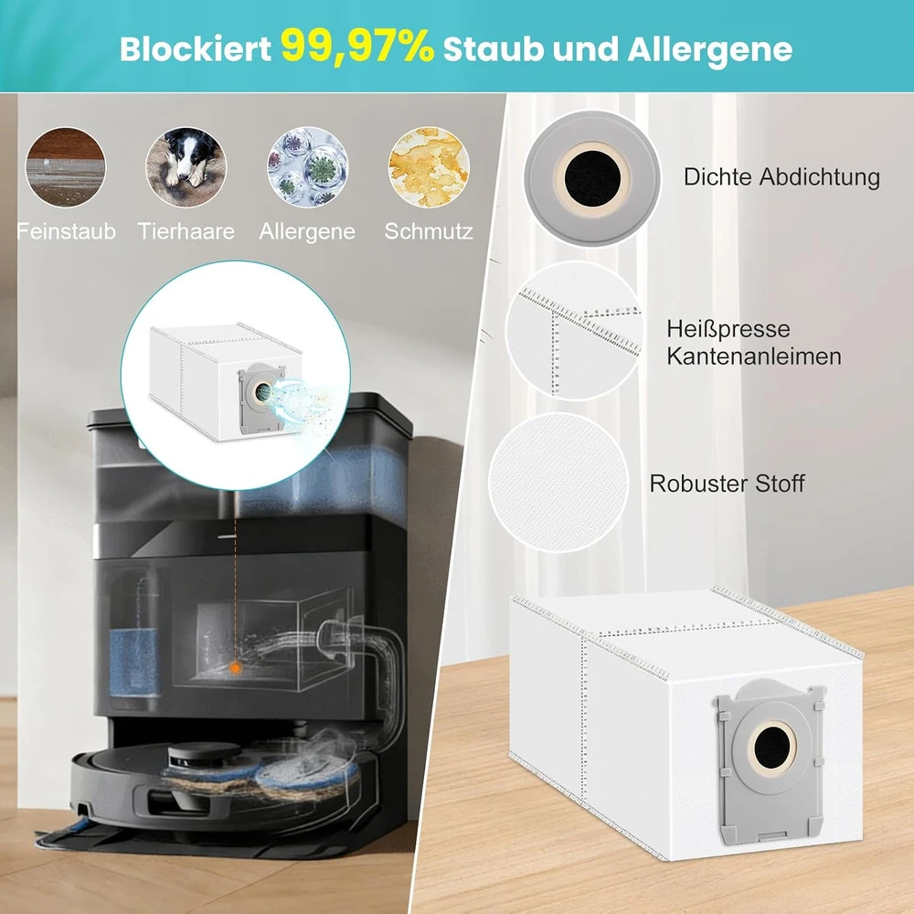 KTNAid robotų dulkių siurblių priedų rinkinys, 22 vnt., skirtas Ecovacs Deebot T30C Omni