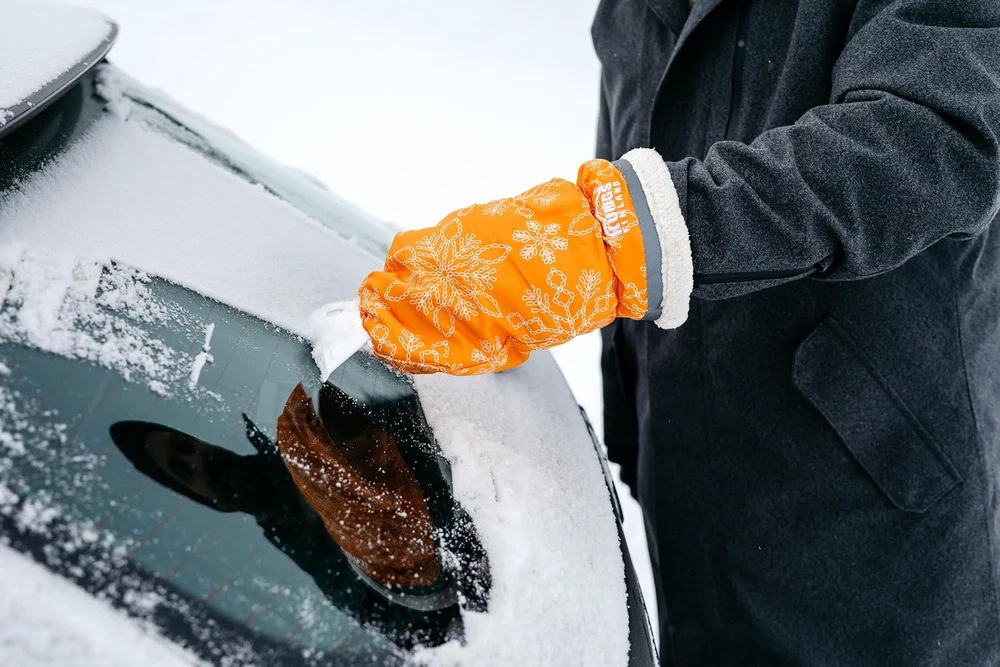 Kungs automobilio ledo grandiklis su vandeniui atsparia pirštine, 10 cm, 45617