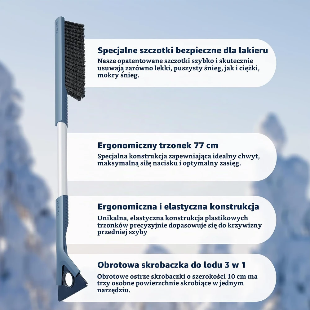 Kungs ledo grandiklis su sniego šepečiu, 77 cm, 3 funkcijų, 45695