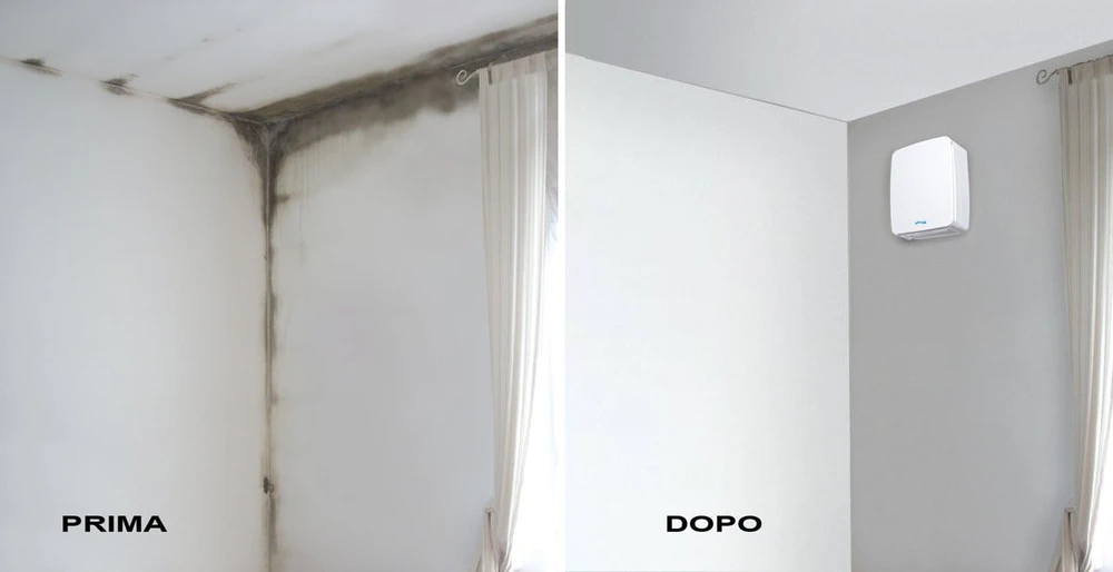 La Ventilazione rekuperatorius V-eco100pl su higrostatu ir laikmačiu, 46 cm, 3 W