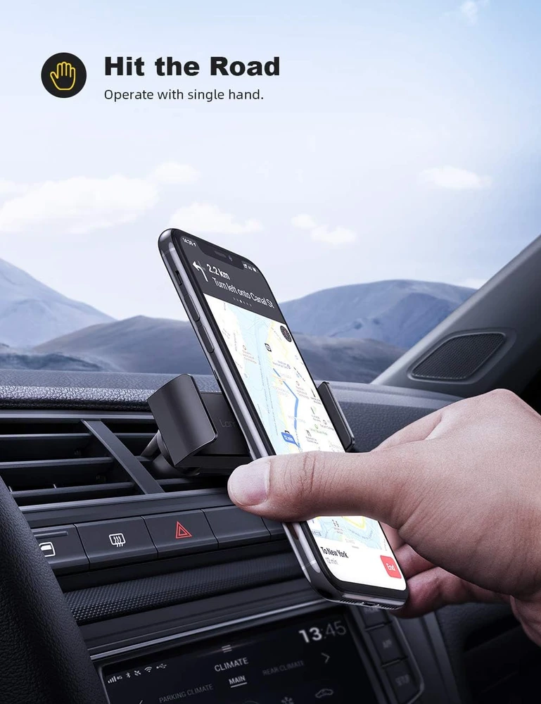 Lamicall automobilinis telefono laikiklis į ventiliacijos groteles, 4.7–6,5 col., C2-EU-B