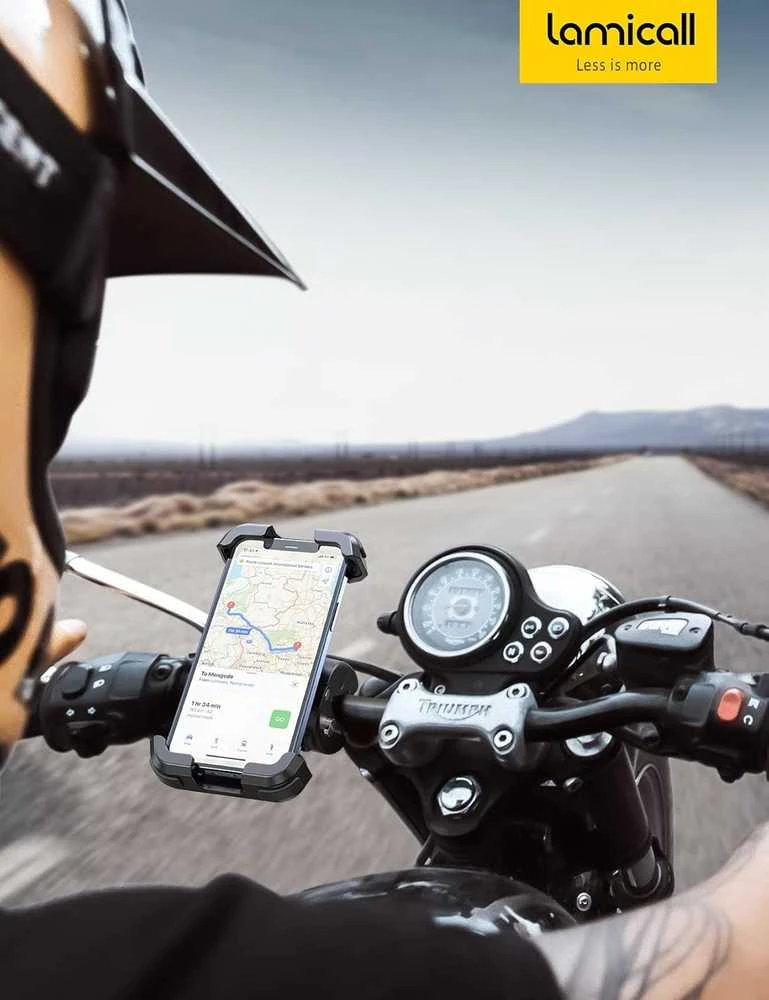 Lamicall dviračio ir motociklo telefono laikiklis, 360° pasukamas, 4,7–6,8 colio išmaniesiems telefonams, BP07-EU-B