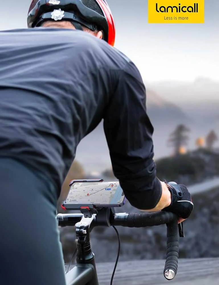 Lamicall dviratininkų ir motociklininkų telefono laikiklis, 360° pasukamas, 1 sekundės tvirtinimas, BP09-EU-RD