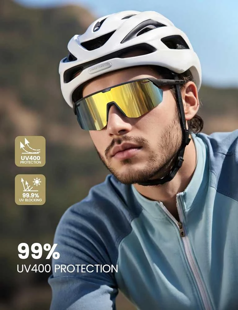 Lamicall poliarizuoti sportiniai akiniai nuo saulės su UV400 apsauga, TR90 rėmeliu, 24 g, BCPE02-EU-GD