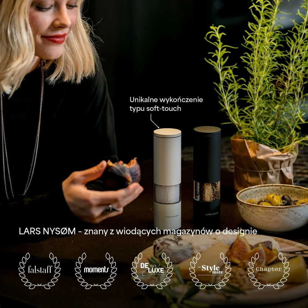 LARS NYSØM Druskos ir pipirų malūnėliai, juodas/baltas
