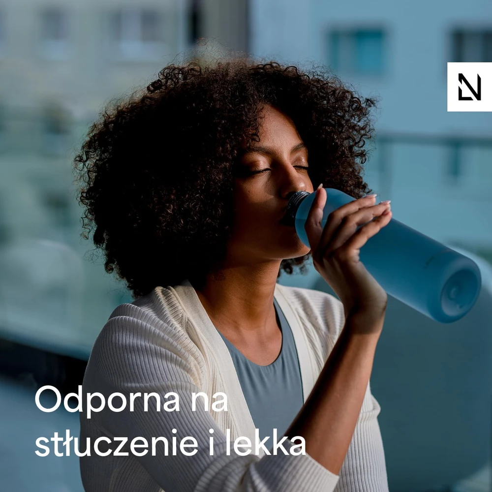 LARS NYSØM sportinė gertuvė Blæst 1 l iš Tritan plastiko gazuotiems gėrimams BLA-6-CARGOL