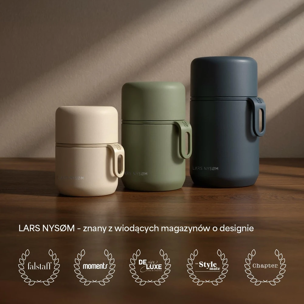 LARS NYSØM terminis maisto indas 500 ml, sandarus, nerūdijančiojo plieno NAR-3-STOBLU