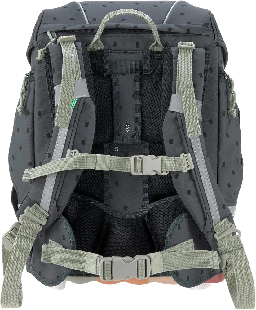 LÄSSIG mokyklinės kuprinės rinkinys Boxy Unique 21 l, antracitinės spalvos, 1205015267