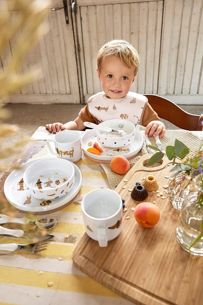 Lässig porcelianinių indų rinkinys vaikams Little Mateys Spicy Oranžinis 1210037856
