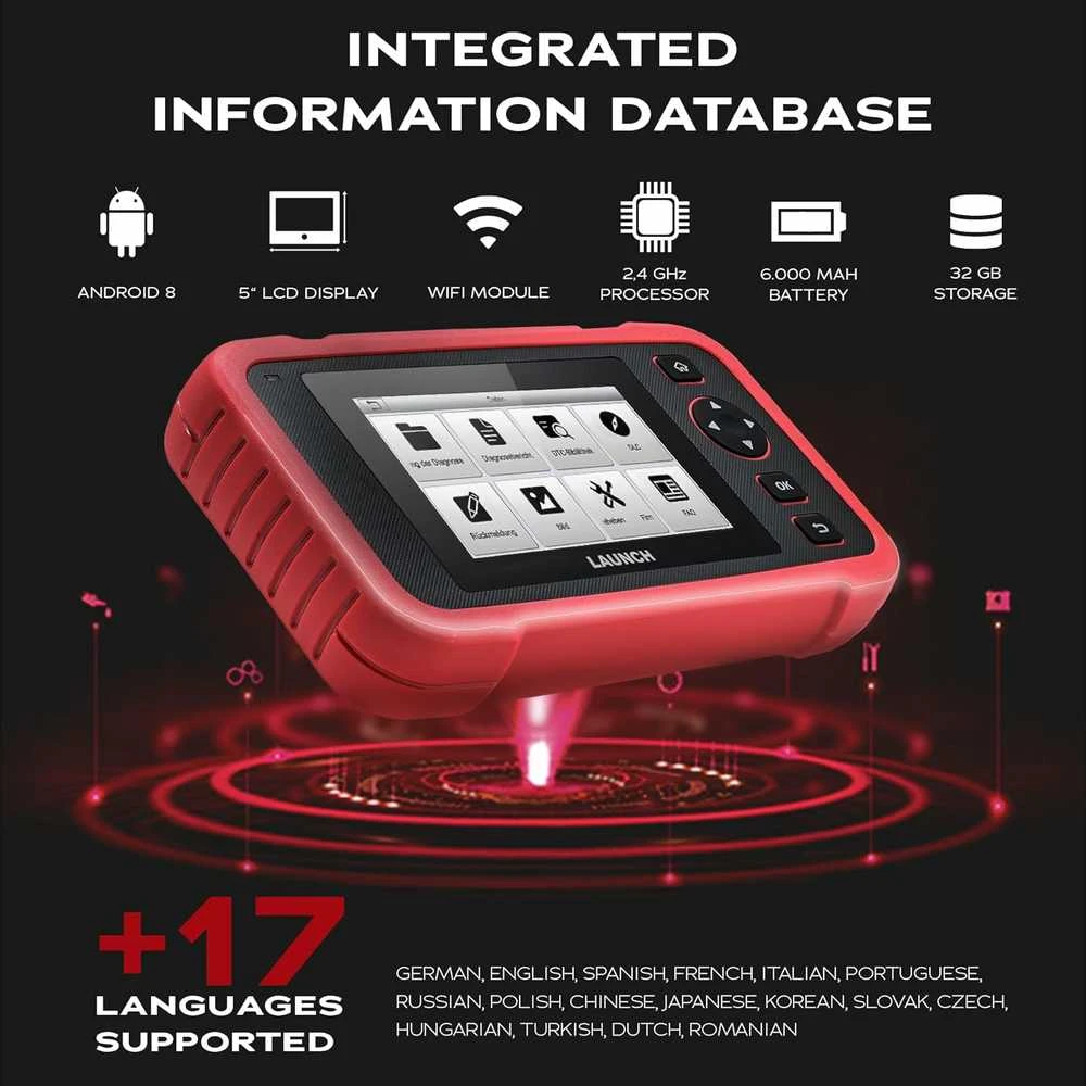 LAUNCH 129 EVO+ OBD2 automobilių diagnostikos skaitytuvas