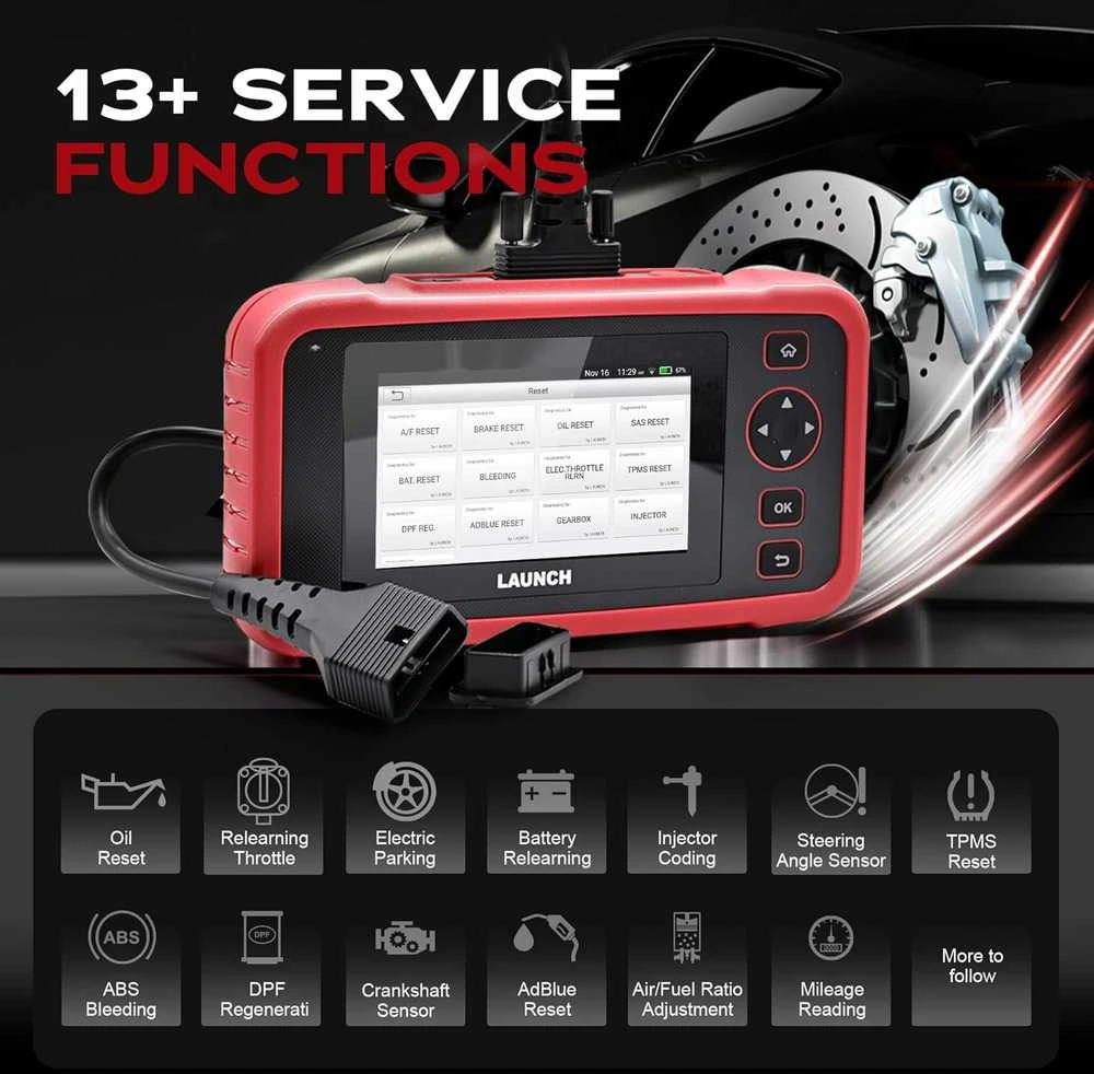 LAUNCH 129 EVO+ OBD2 automobilių diagnostikos skaitytuvas