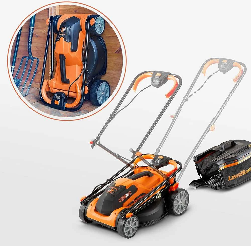 Lawnmaster akumuliatorinė vejapjovė, pjovimo plotis 34 cm, bešepetėlinis variklis, CLMF2434G