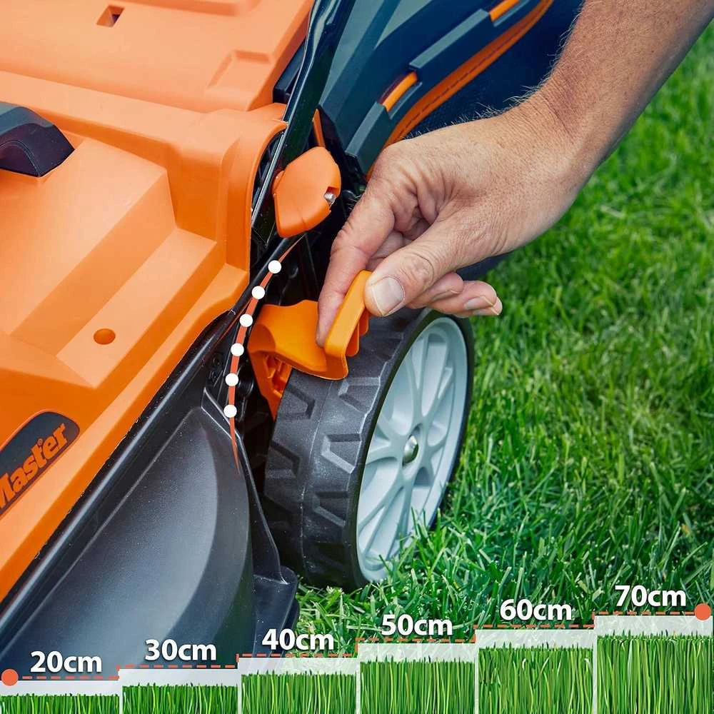 Lawnmaster akumuliatorinė vejapjovė, pjovimo plotis 34 cm, bešepetėlinis variklis, CLMF2434G