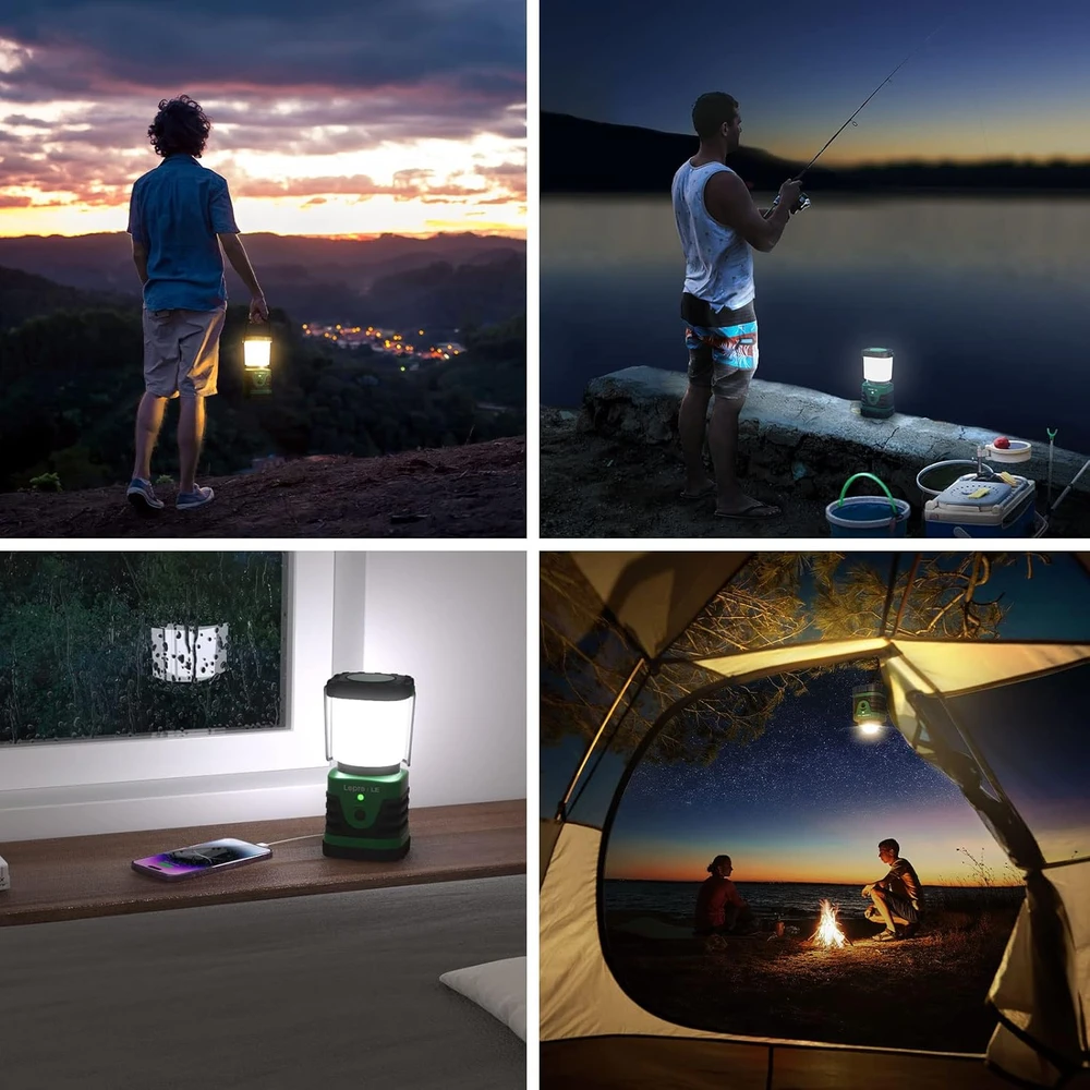 LE kempingo lempa 1000 lm LED, įkraunama, 10 W, kelių režimų, IP44, 3300008