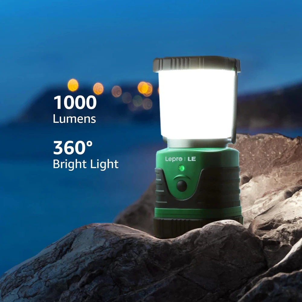 LE kempingo lempa 1000 lm LED, įkraunama, 10 W, kelių režimų, IP44, 3300008