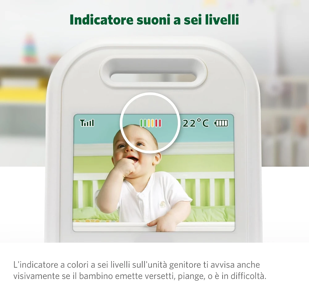 LeapFrog elektroninė auklė su 2,8 col. IPS ekranu, pasukama kamera ir naktiniu matymu LF2513