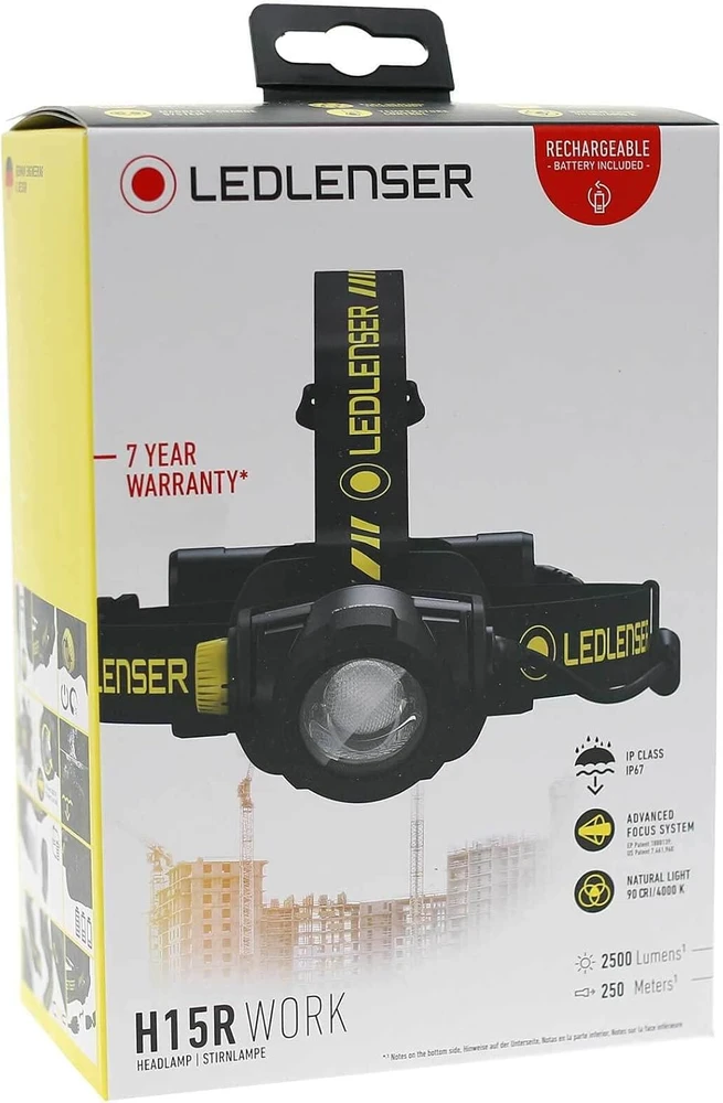 LED Lenser Darbinis Žibintuvėlis - Ledlenser H15R 2500 Liumenų 250m Spindulys Įkraunamas