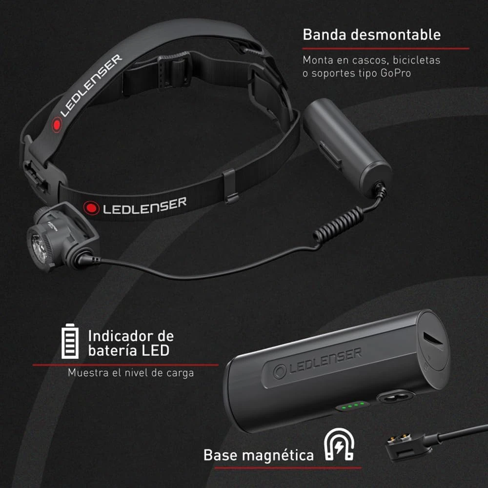 LED Lenser Žibintuvėlis - Ledlenser H7R Core 1000lm Įkraunamas Juodas
