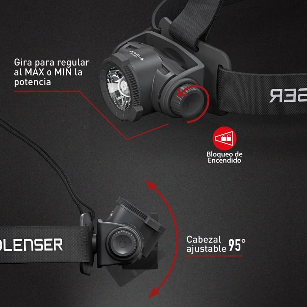 LED Lenser Žibintuvėlis - Ledlenser H7R Core 1000lm Įkraunamas Juodas