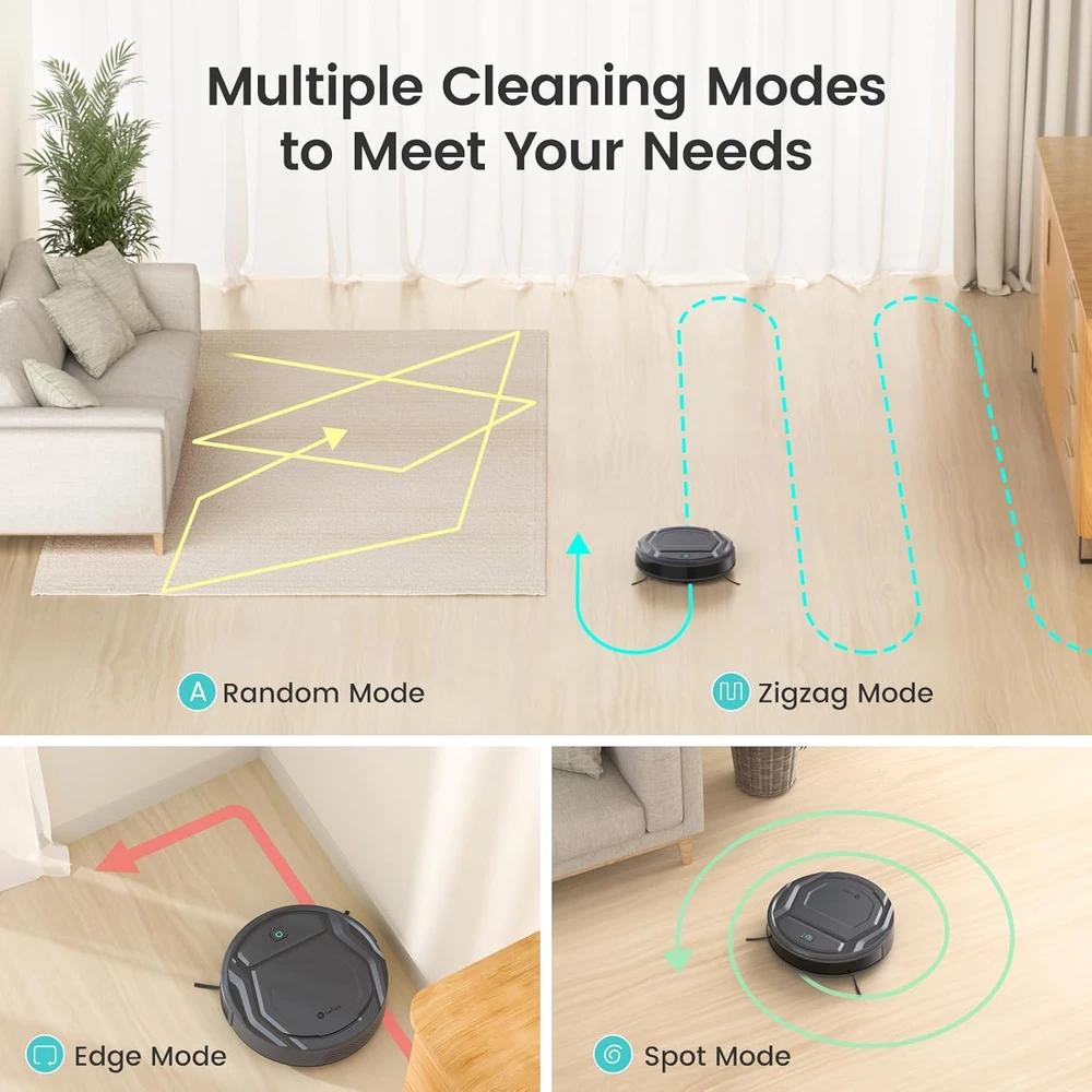 Lefant robotas dulkių siurblys su Wi-Fi, 2 200 Pa siurbimu ir 120 min. veikimu M210P