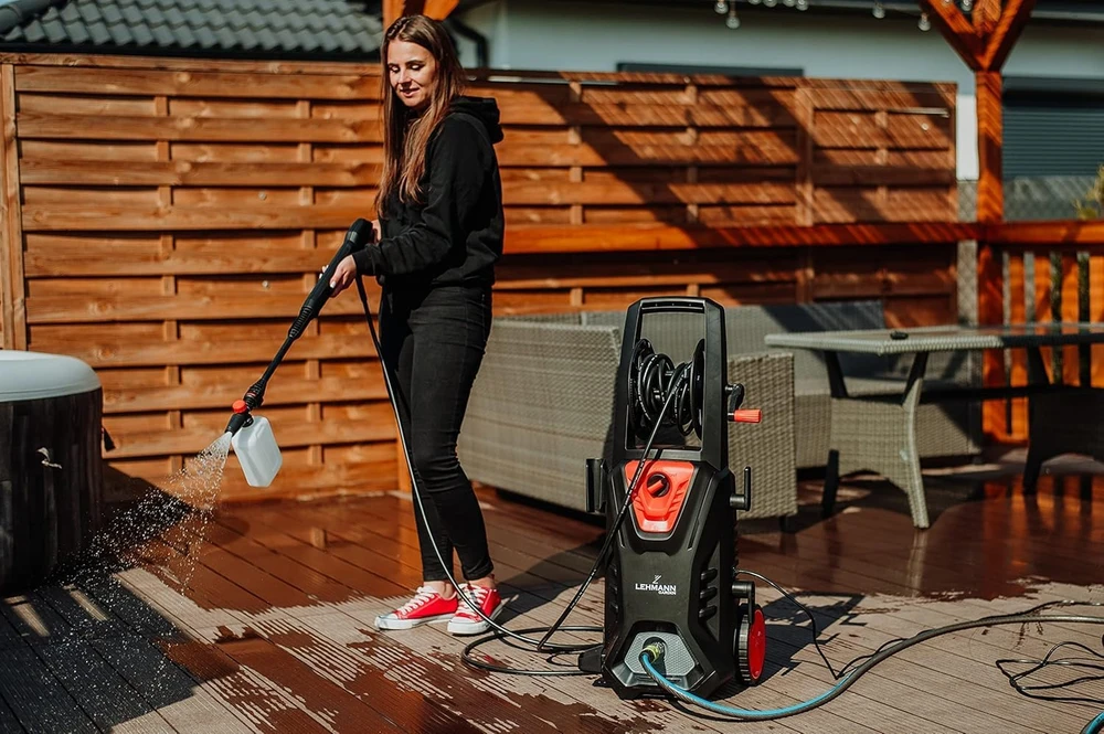 LEHMANN aukšto slėgio plovimo įrenginys 2200 W aliuminio pompa 240 bar 10 m žarna LGAPW-2216BPA