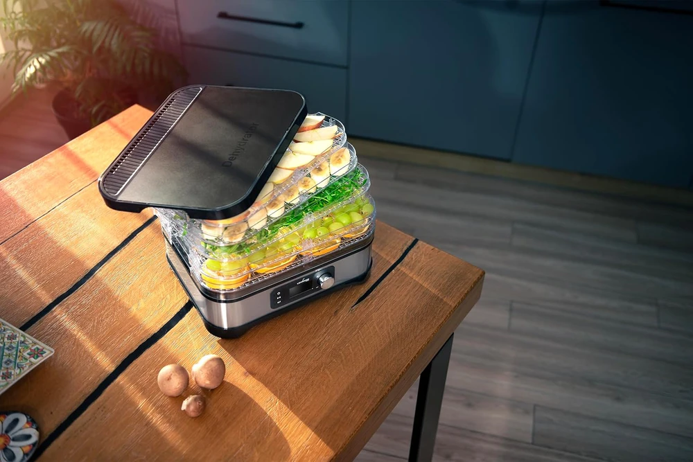 Lehmann maisto džiovintuvas 450 W su temperatūros valdymu, 5 padėklai, LHOFD-4525