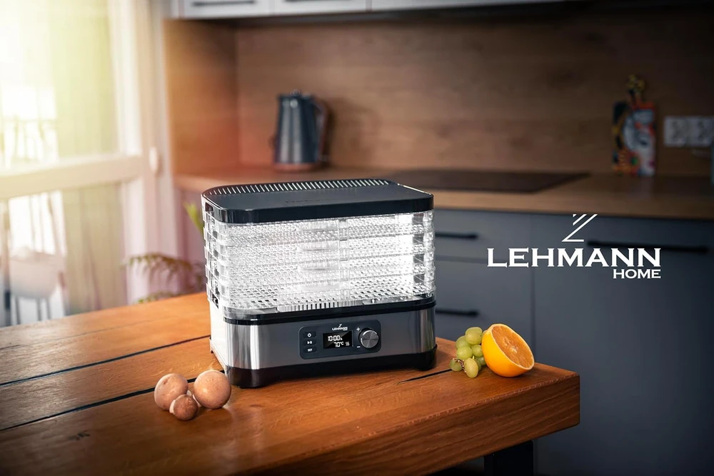 Lehmann maisto džiovintuvas 450 W su temperatūros valdymu, 5 padėklai, LHOFD-4525