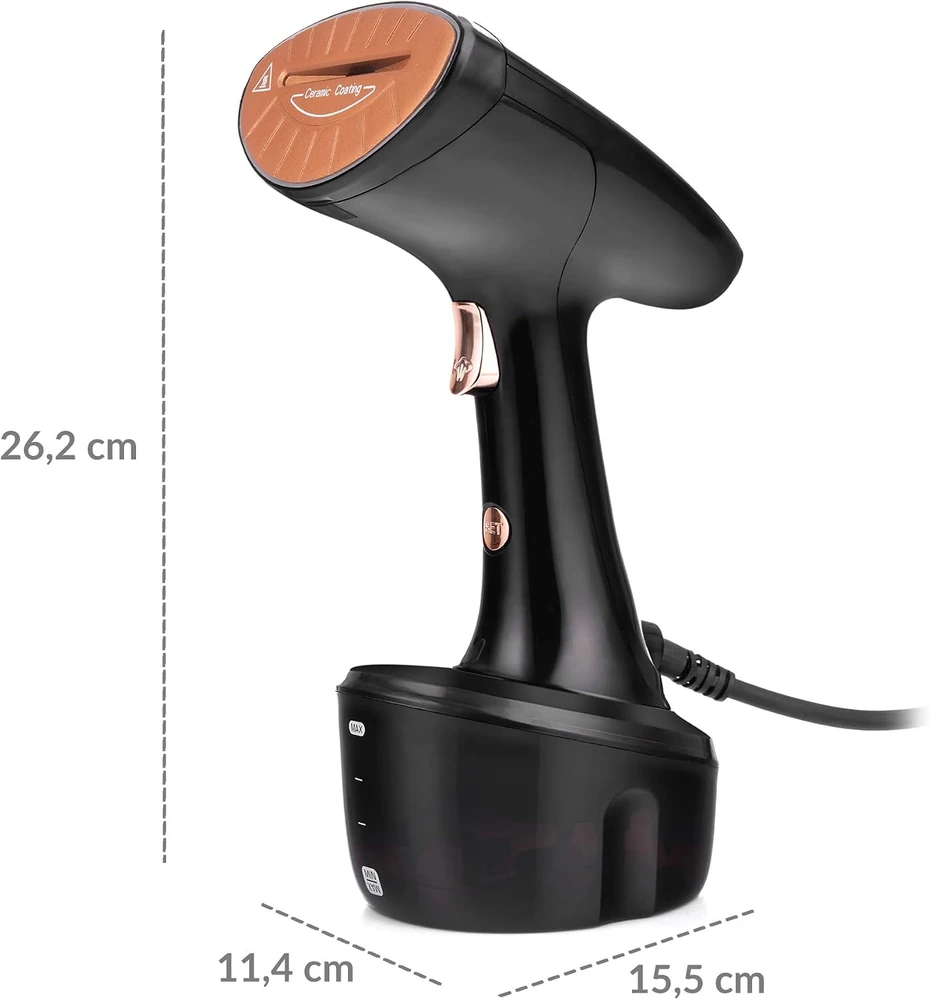 LEHMANN rankinis drabužių garintuvas 1600 W, 25 g/min, 320 ml, LHOCS-1603