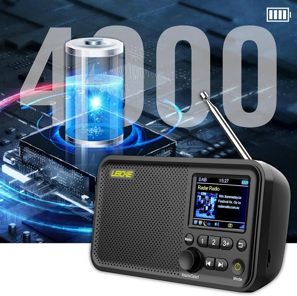 LEICKE nešiojamasis skaitmeninis radijas DAB+/FM, 2,4 col., EP19013