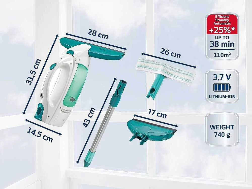 Leifheit 51016 electric window cleaner Mėlyna, Baltas