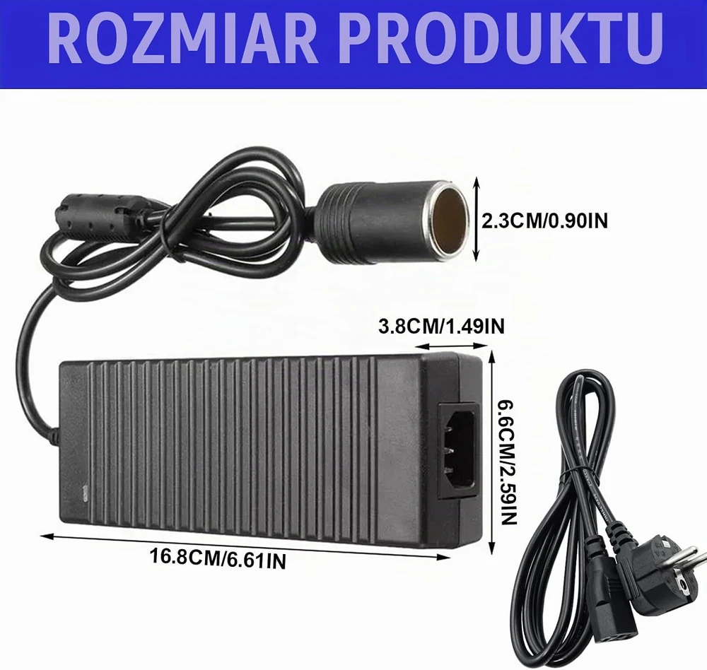 Leikurvo automobilinis maitinimo adapteris 230 V į 12 V, 180 W, 15 A, YSS500-power converter