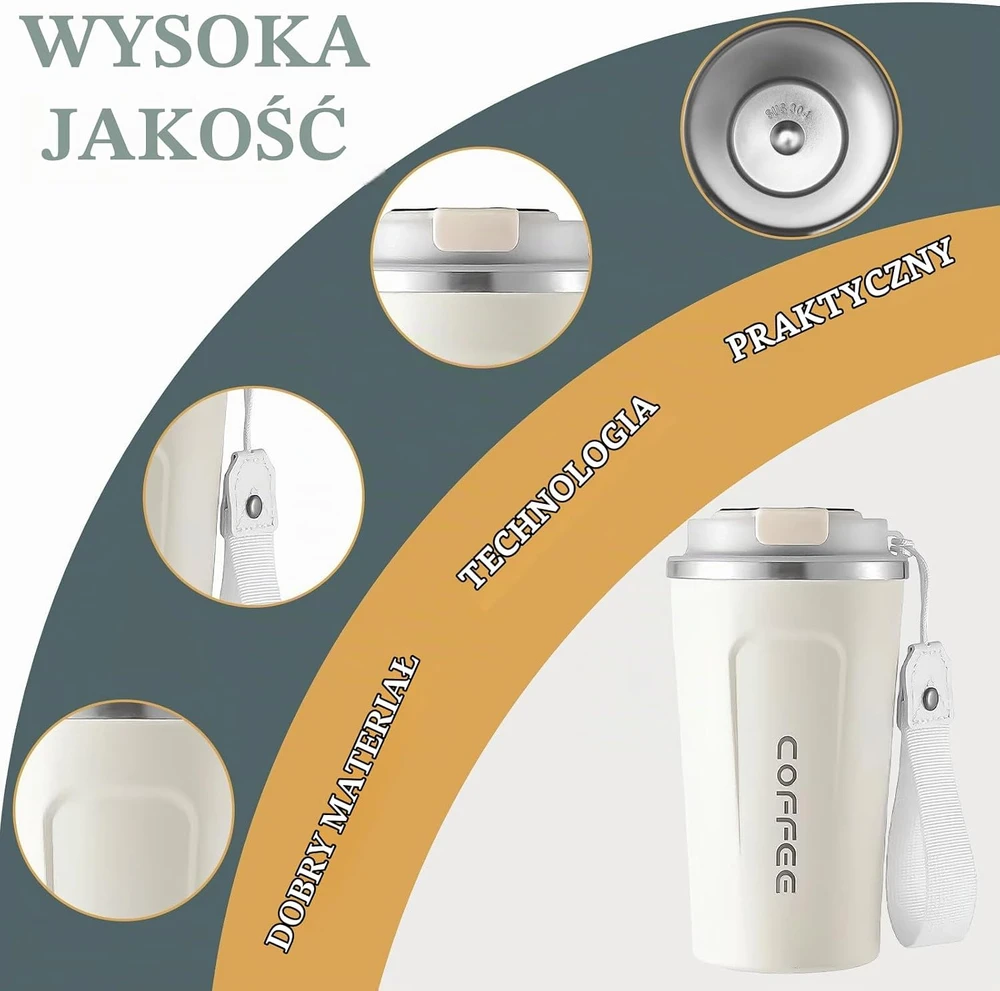Leikurvo terminių kelioninių puodelių rinkinys, 2 × 510 ml, nerūdijantis plienas, YSS145-coffee cup